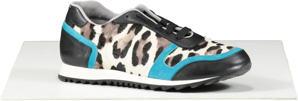Gina Black Leopard Print Trainers UK 3 EU 36 👠