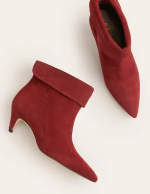 Haddington Ankle Boots-Maroon