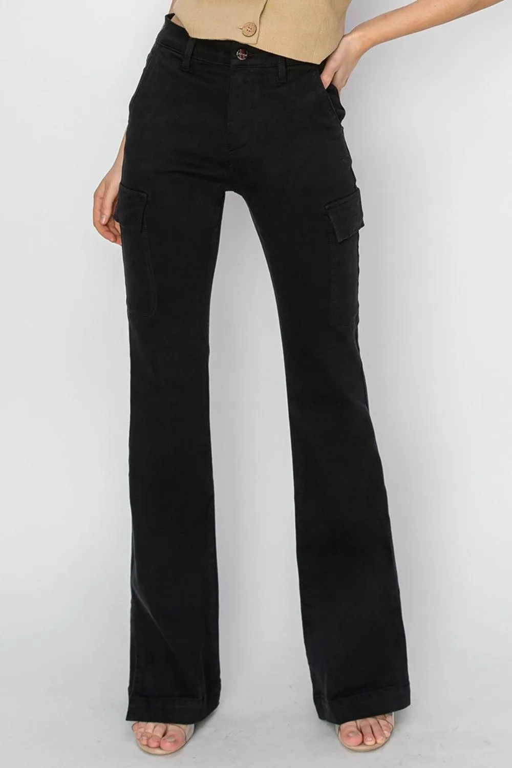 High Rise Side Slit Bootcut Jeans - Regular & Plus Sizes