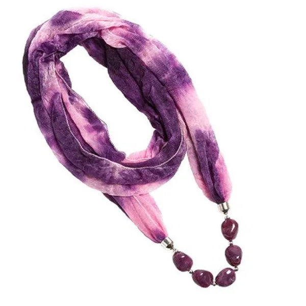 Hippie Earth-Tone Scarf Necklace