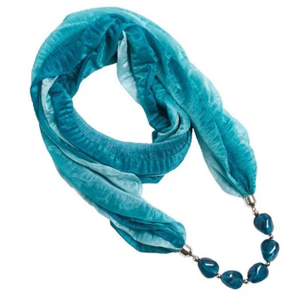 Hippie Earth-Tone Scarf Necklace
