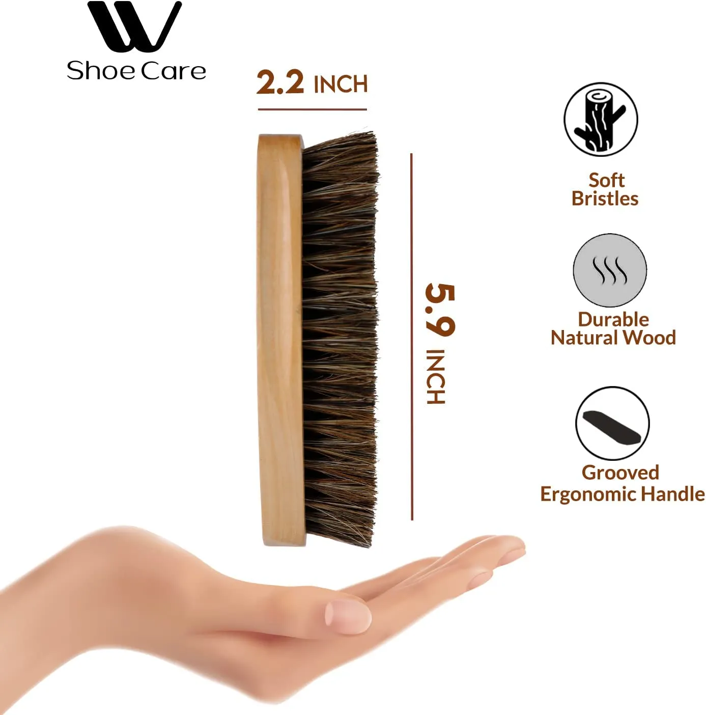 Horse Hair Shine Brush | WBM SHOE CARE