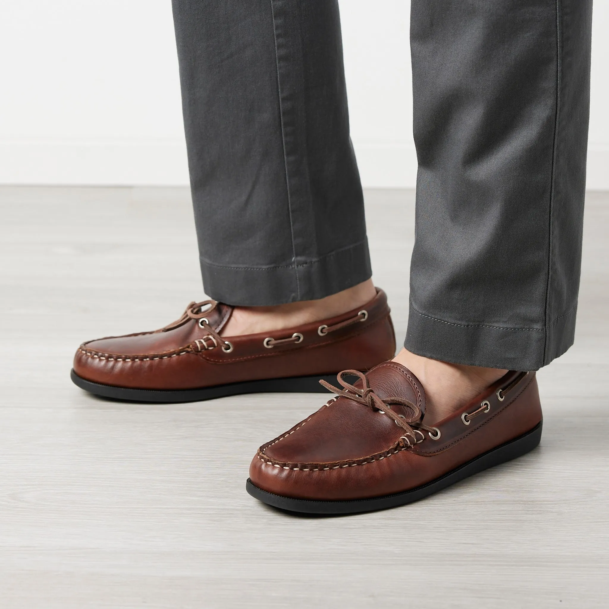 In Stock Men’s Canoe Shoe: Brown
