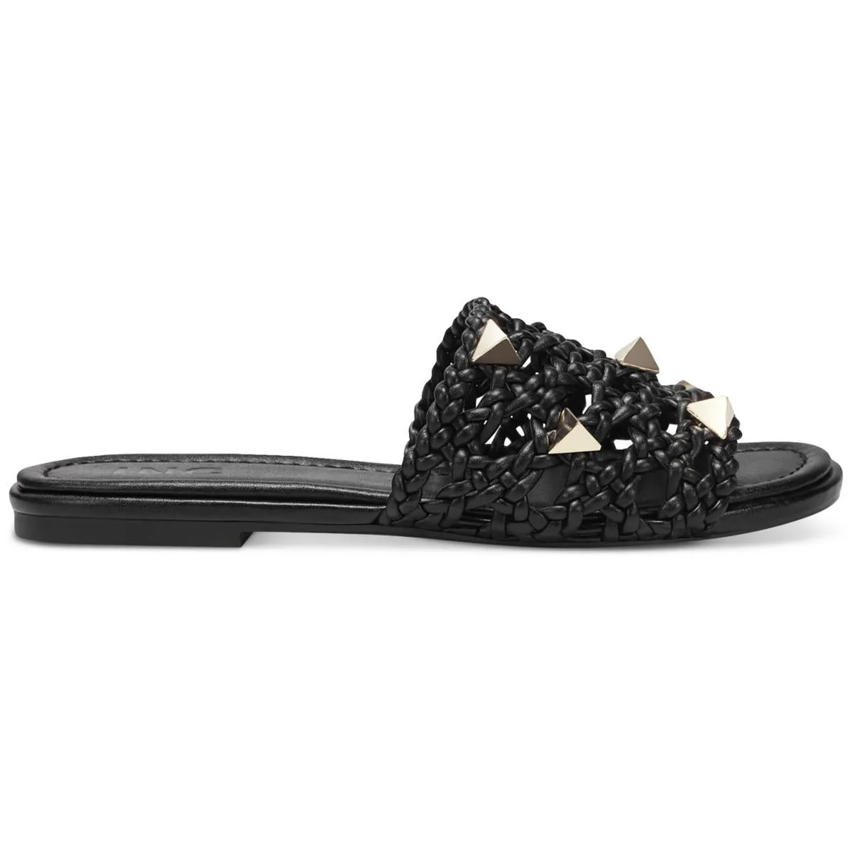 INC Womens Starlette Metallic Studded Slide Sandals