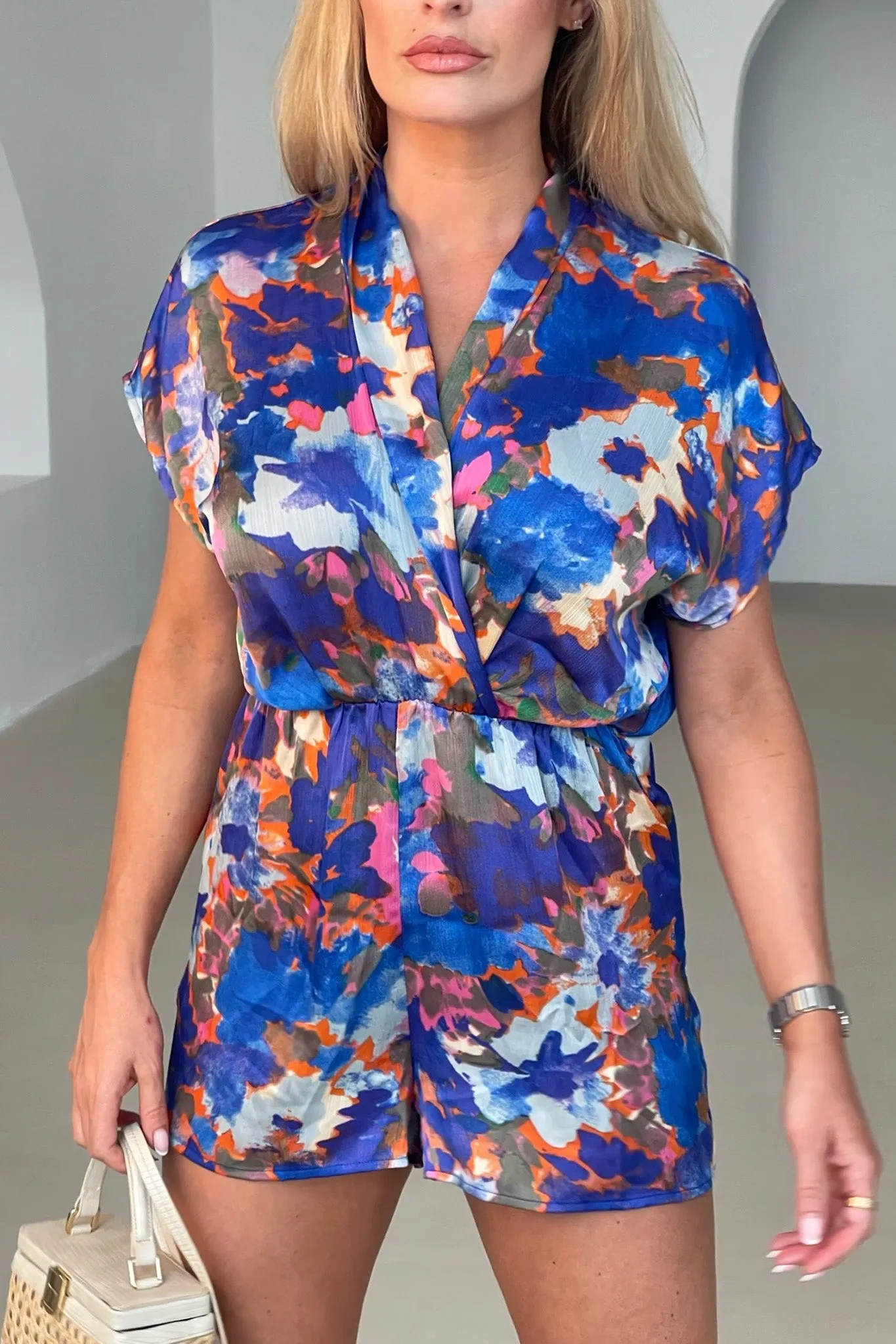 Jace Blue Print Playsuit