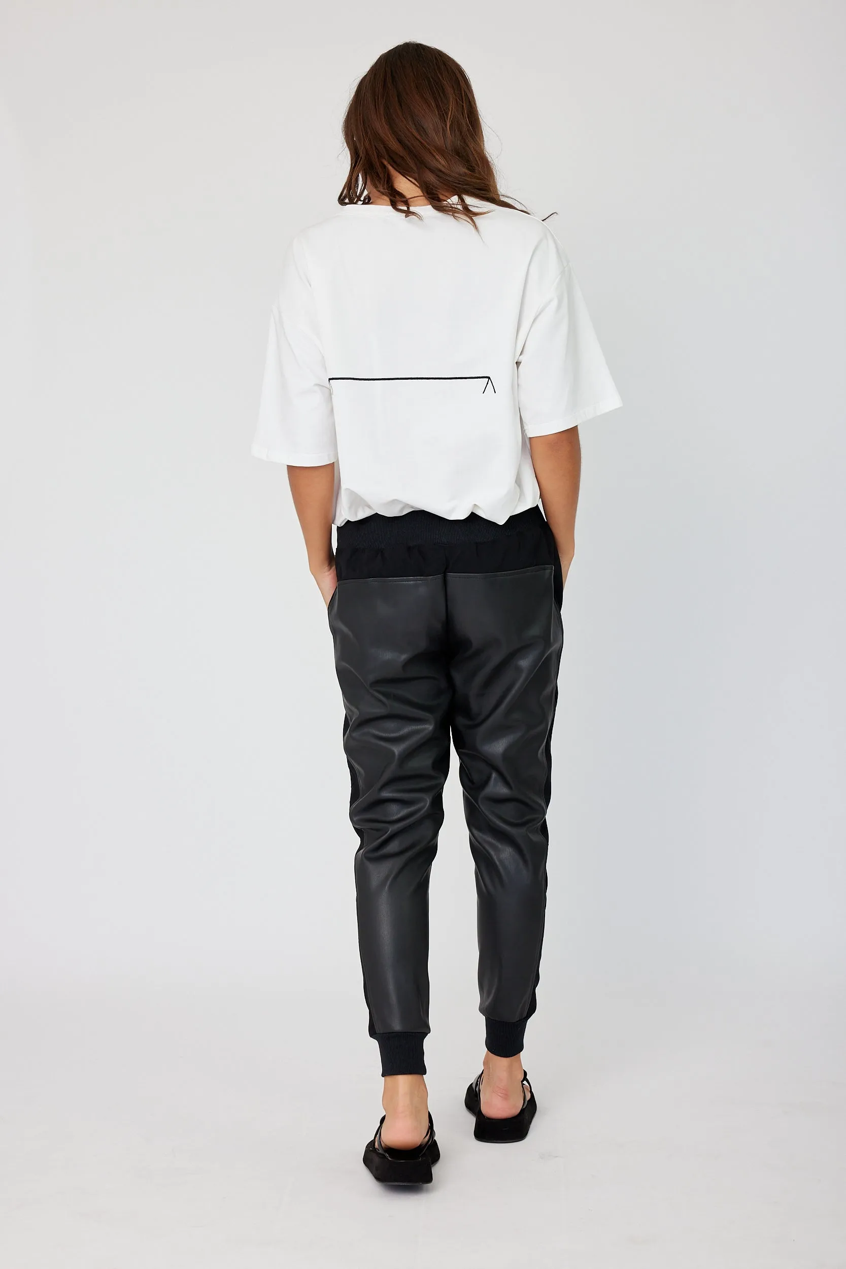 JOEY Pants Vegan Leather Black