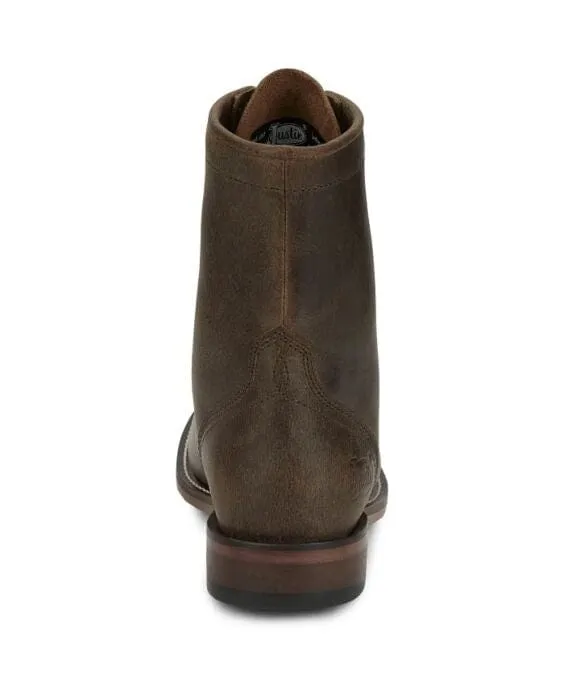 Justin Women's McKean 7' Lace-Up Roper Khaki