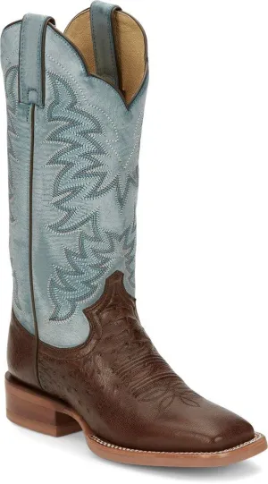 Justin Women's Ralston Brown Smooth Ostrich Western Boots JE702
