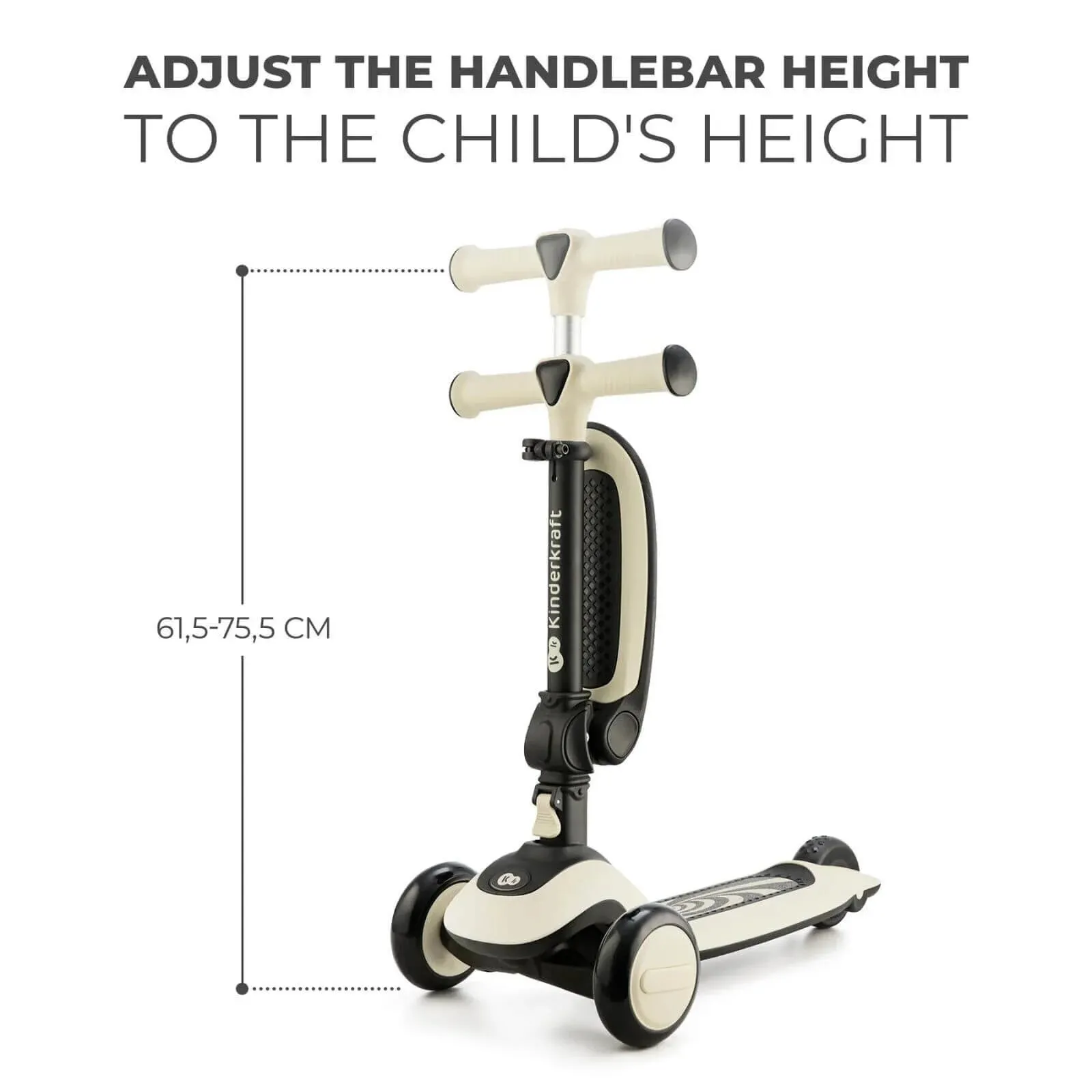 Kinderkraft Halley 2-in-1 Scooter - White