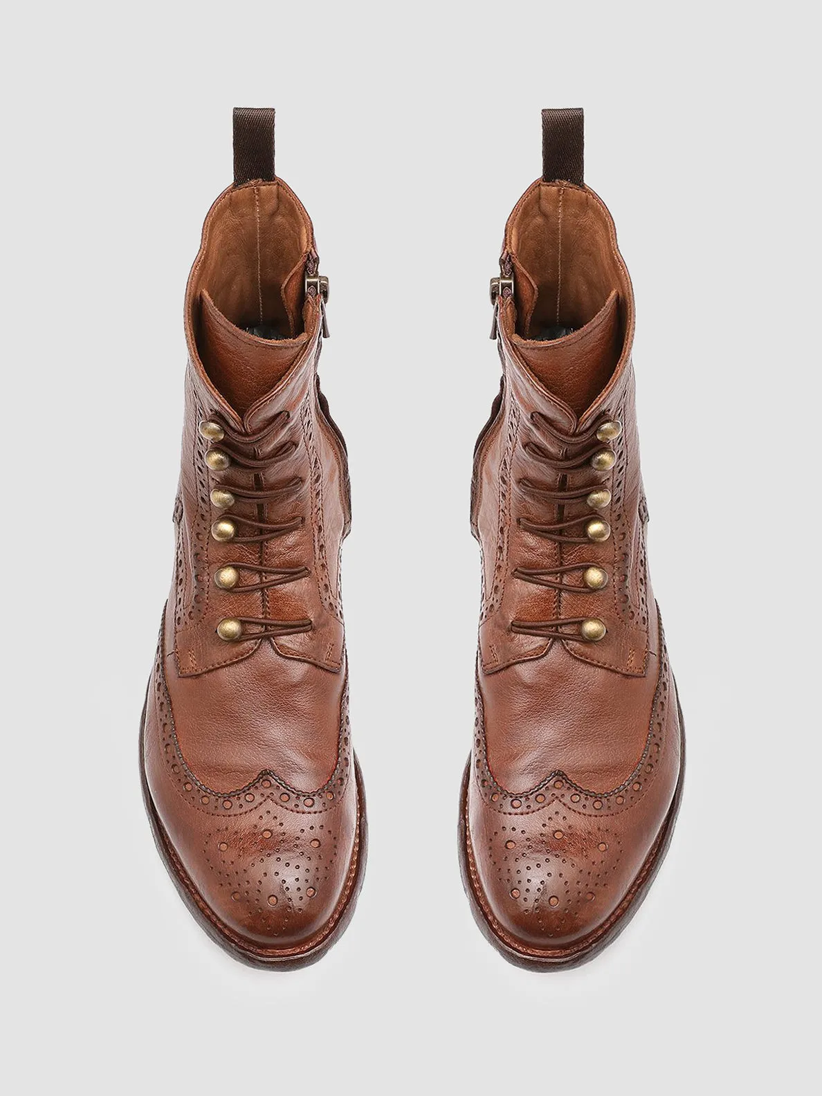 LEXIKON 131 - Light Brown Leather Booties