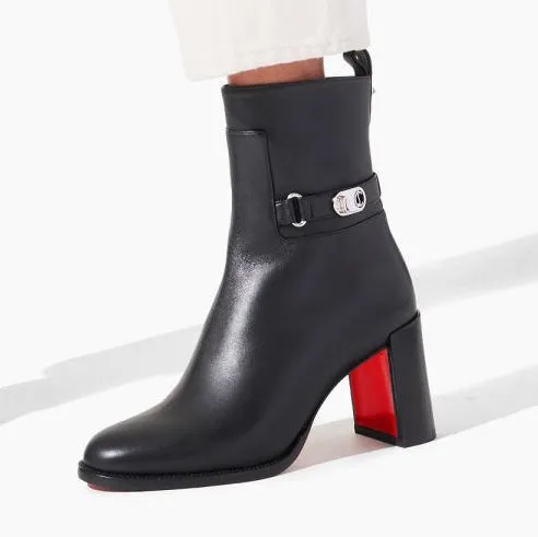 Lock Booty 70 black leather
