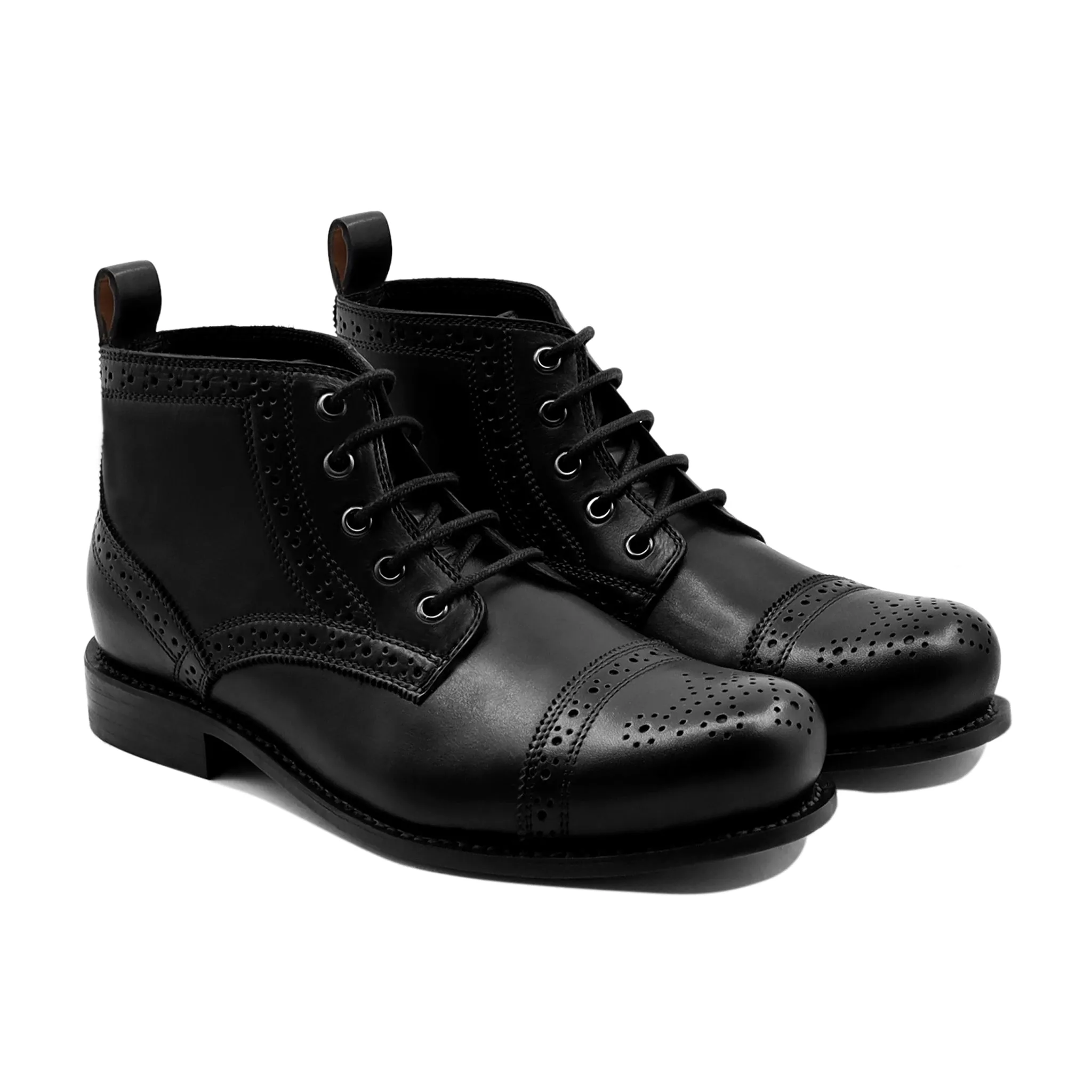 Macon - Men's Black Calf Leather Boot - Goodyear Welted
