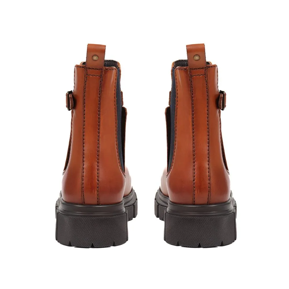 Maelee Leather Ankle Boots - MAELEE / 324 371