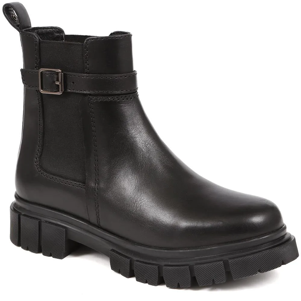 Maelee Leather Ankle Boots - MAELEE / 324 371