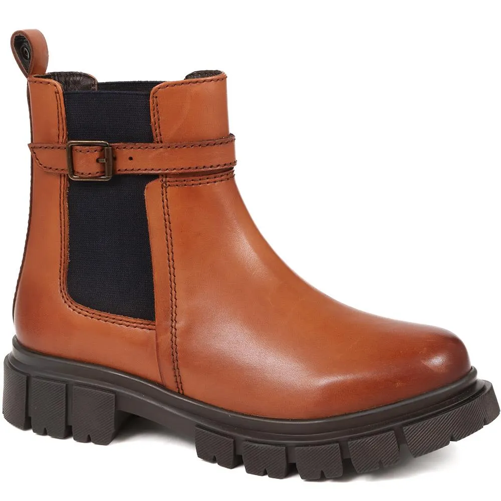 Maelee Leather Ankle Boots - MAELEE / 324 371