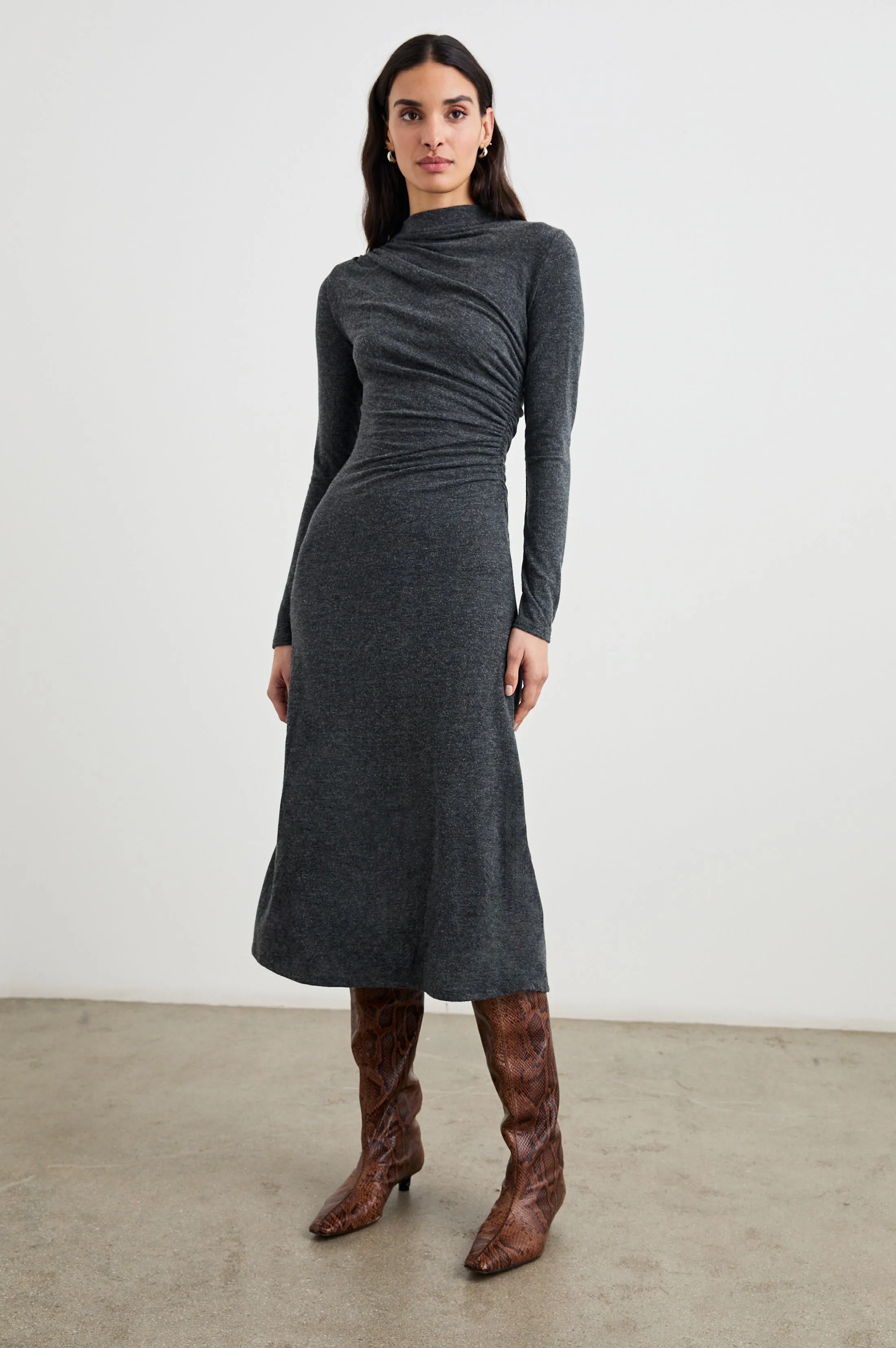 MARGARET DRESS - CHARCOAL