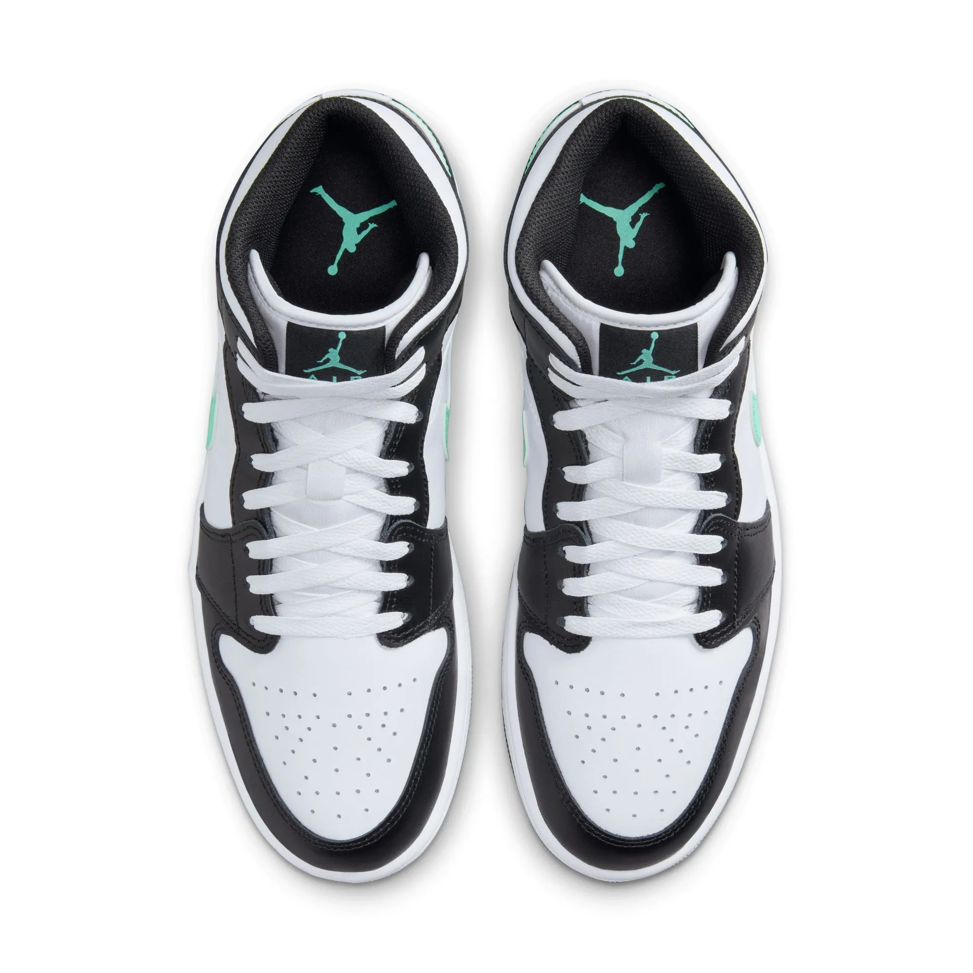 MENS AIR JORDAN 1 MID (GREEN GLOW)