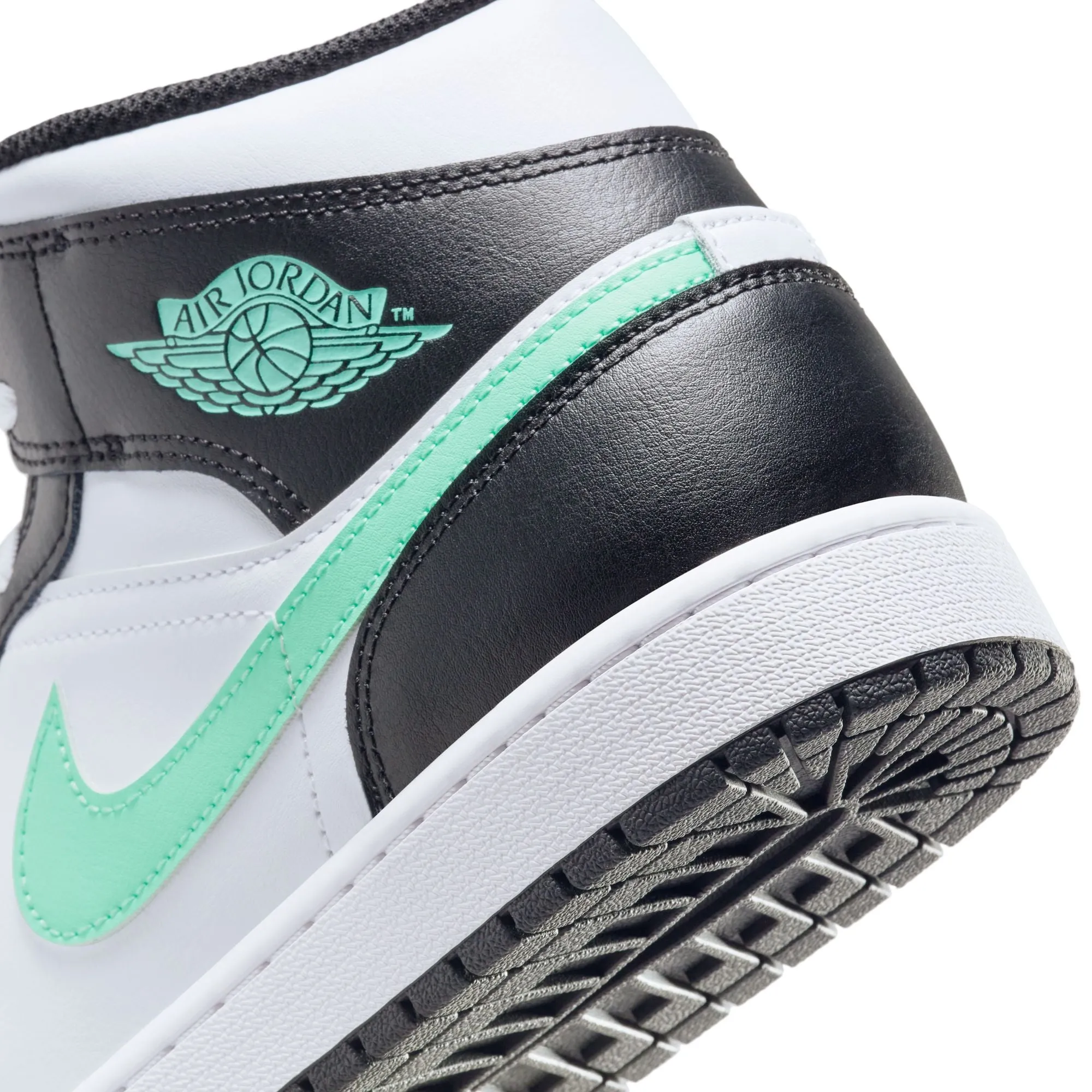 MENS AIR JORDAN 1 MID (GREEN GLOW)