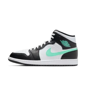 MENS AIR JORDAN 1 MID (GREEN GLOW)