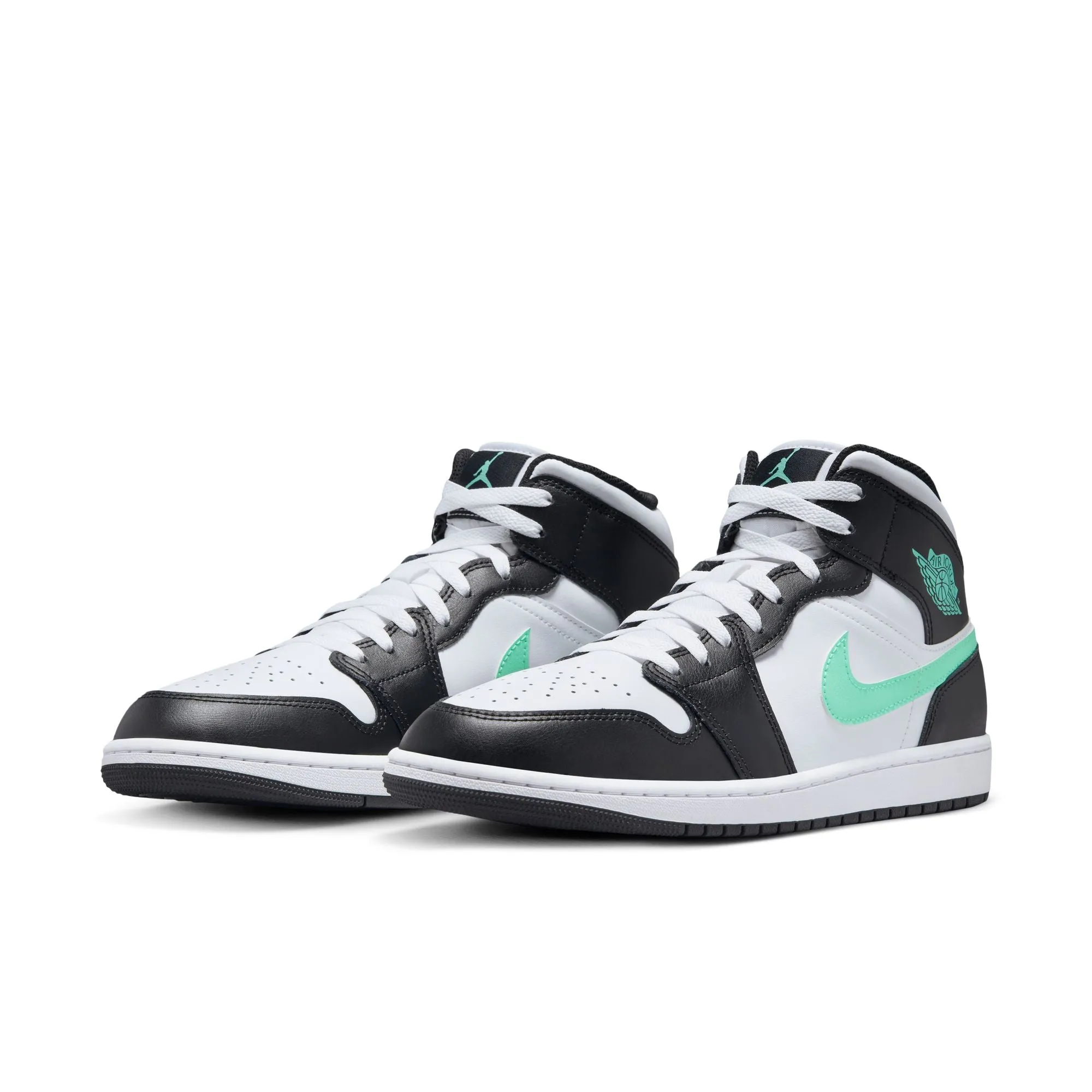 MENS AIR JORDAN 1 MID (GREEN GLOW)