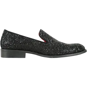Men's Black Glitter Loafer