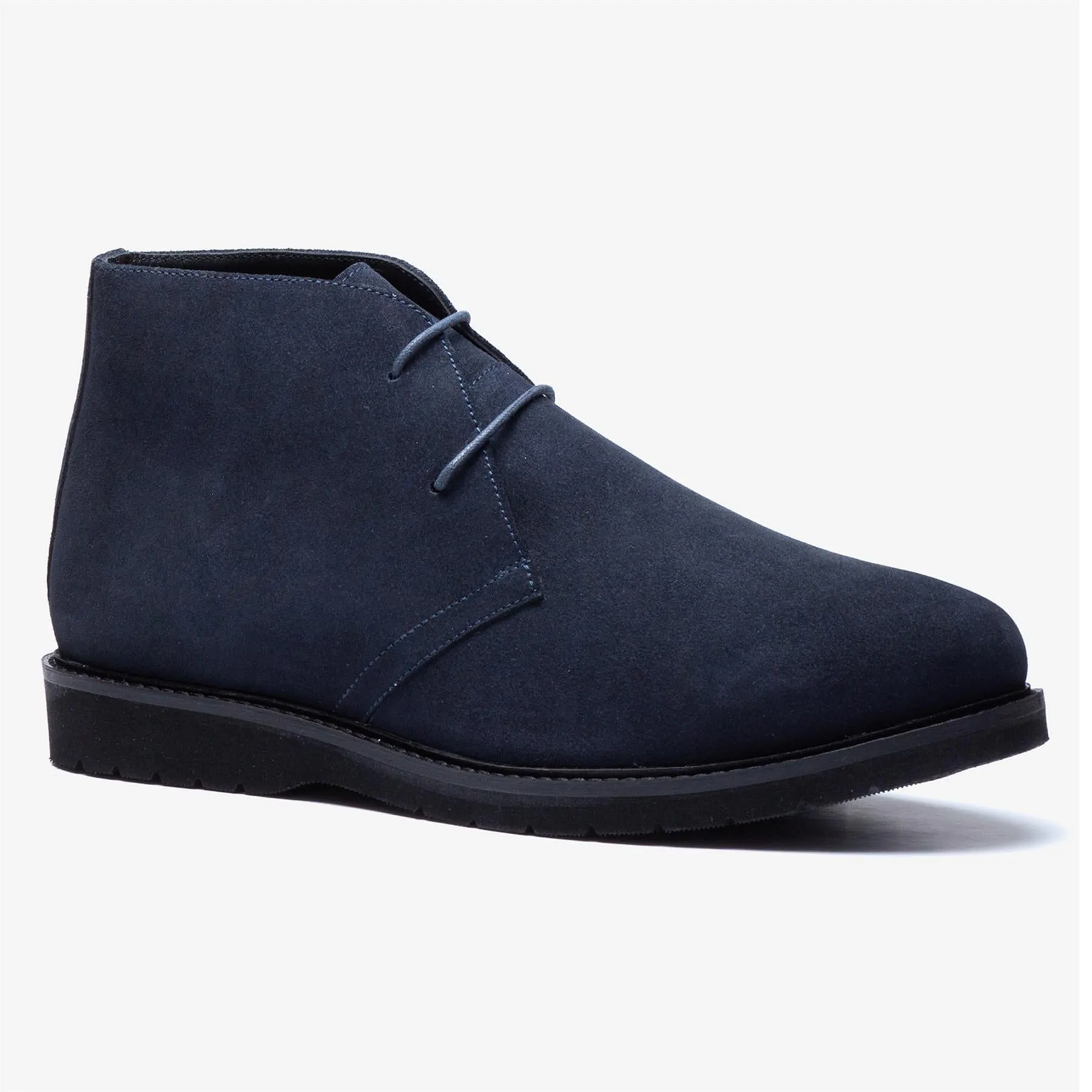 Men's Wide Fit Tredd Well William 22760 Navy Suede Dress Boots