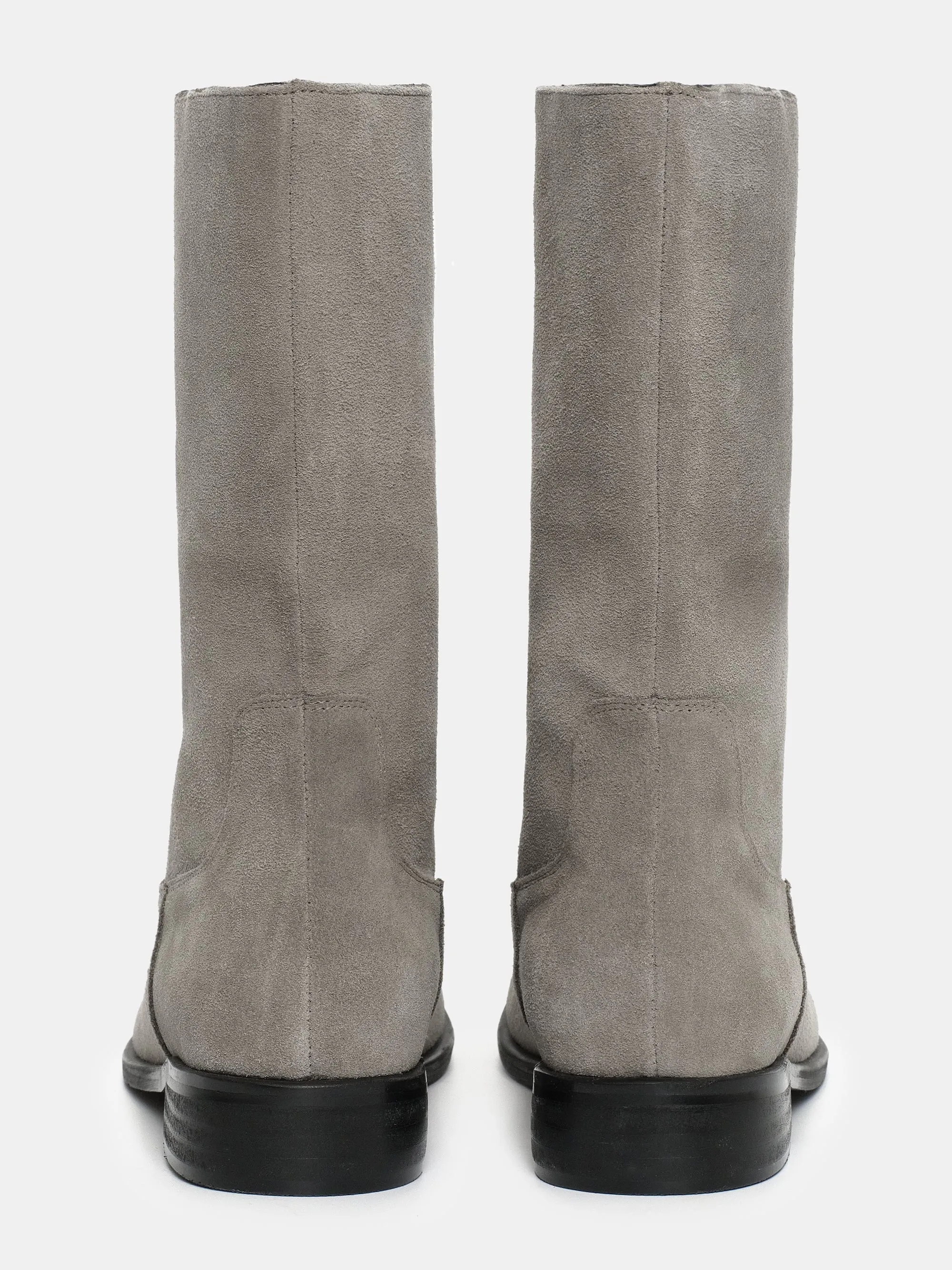 Mid-Calf Suede Boots, Dove