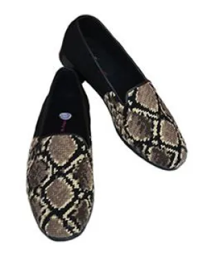Misses Needlepoint Loafer Snakeskin | Designs by Lillie