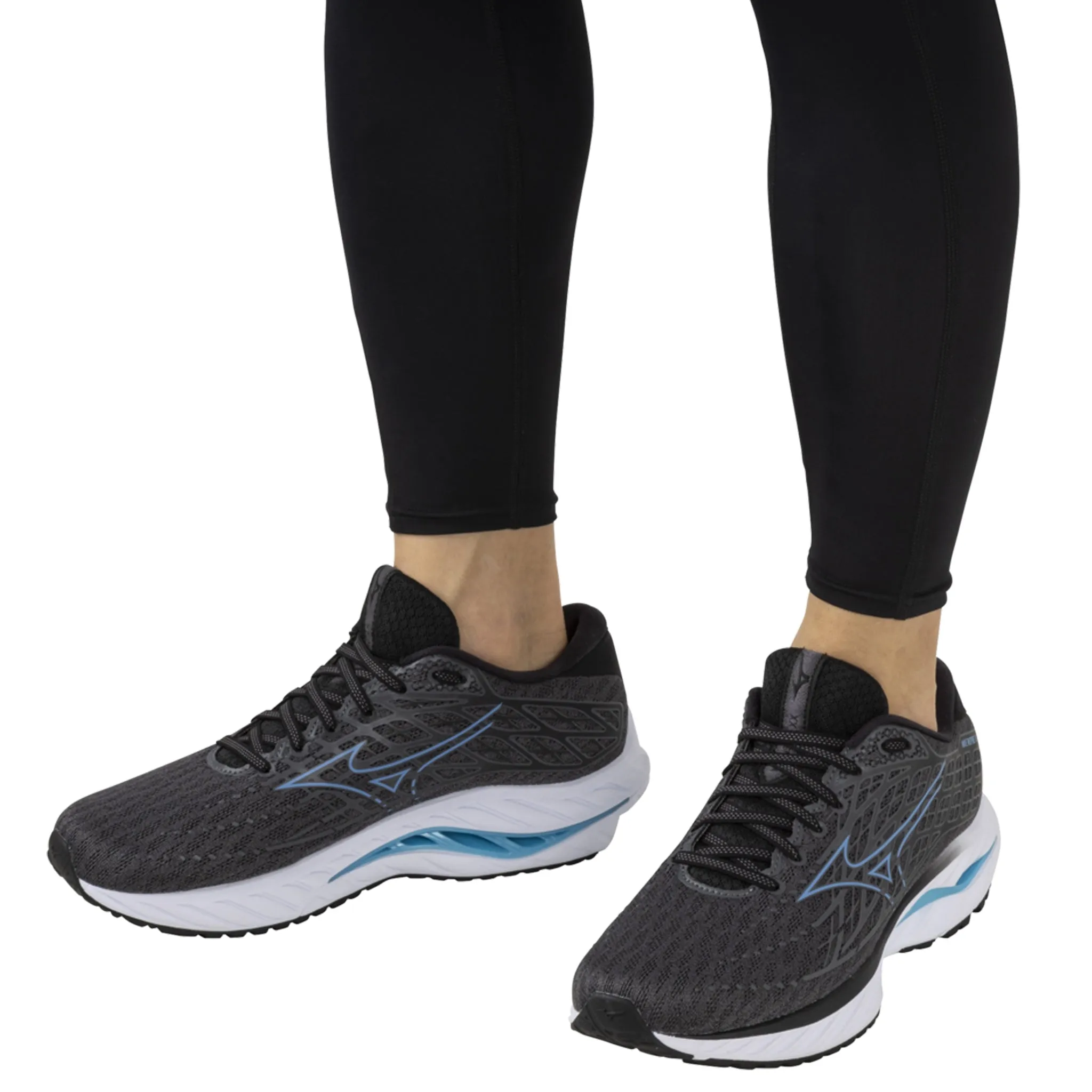 Mizuno Wave Inspire 20 Wide Fit Men's Iron Gate Parisian Blue Black