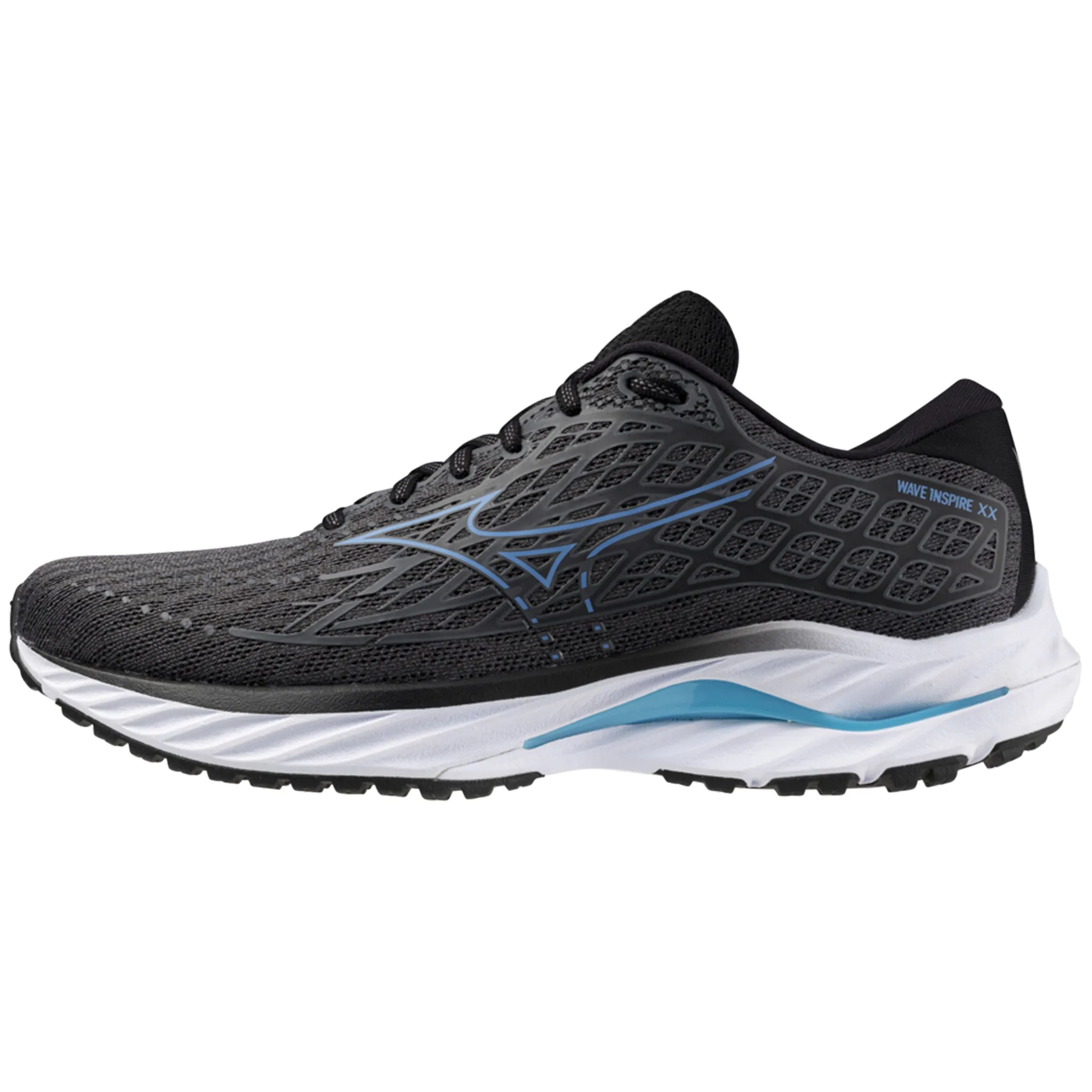 Mizuno Wave Inspire 20 Wide Fit Men's Iron Gate Parisian Blue Black