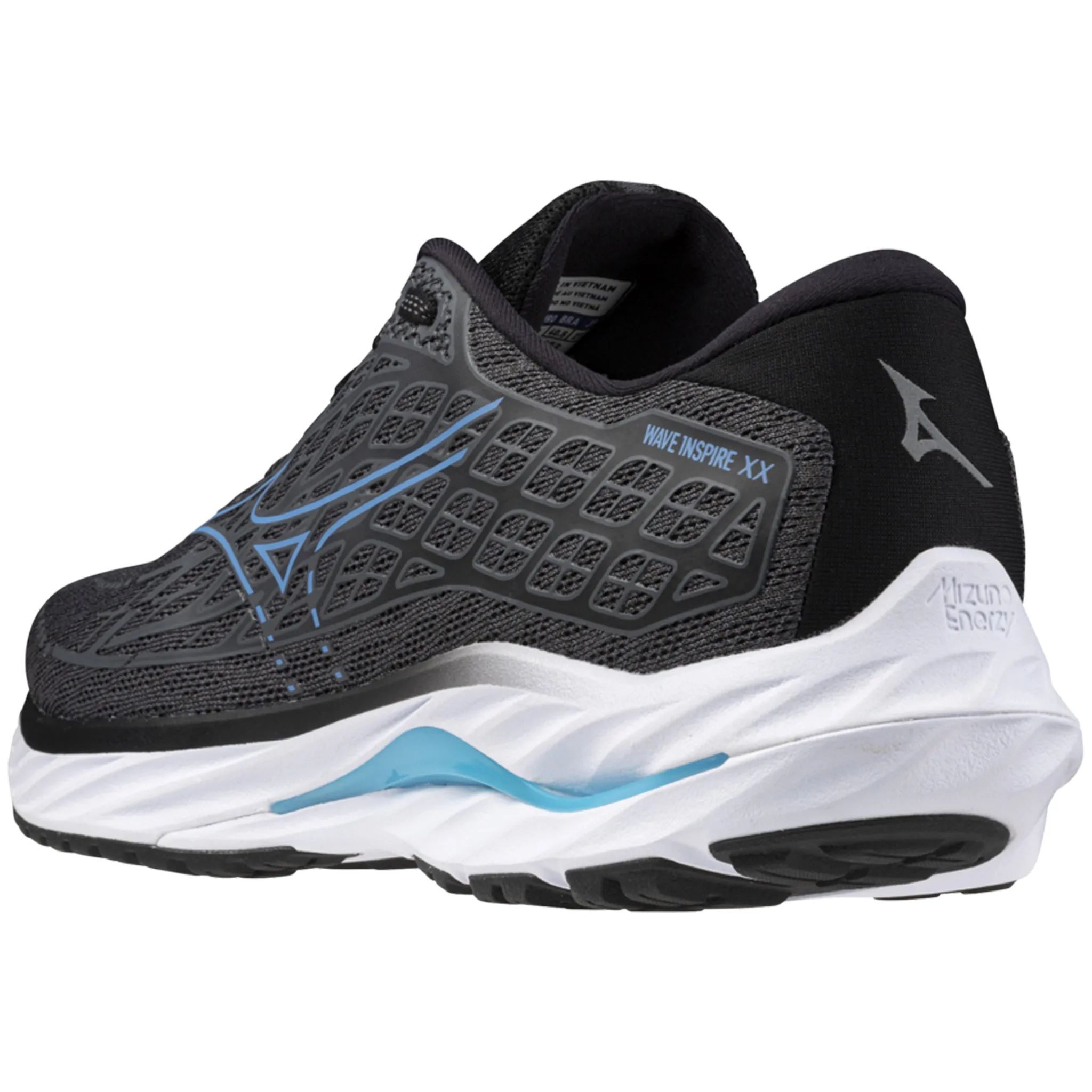 Mizuno Wave Inspire 20 Wide Fit Men's Iron Gate Parisian Blue Black