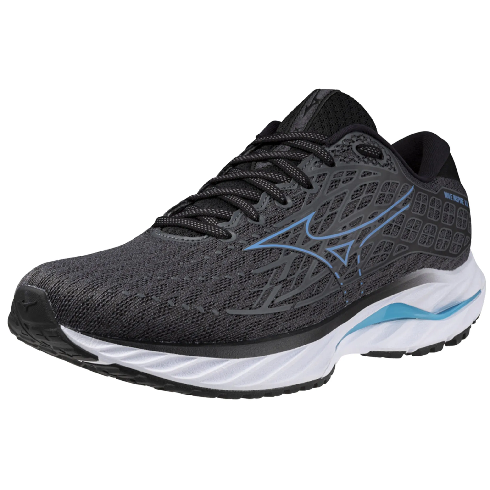 Mizuno Wave Inspire 20 Wide Fit Men's Iron Gate Parisian Blue Black