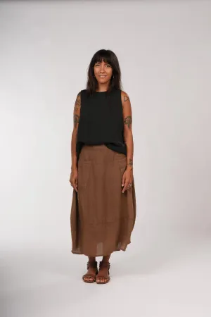 Montaigne Tulip Linen Skirt