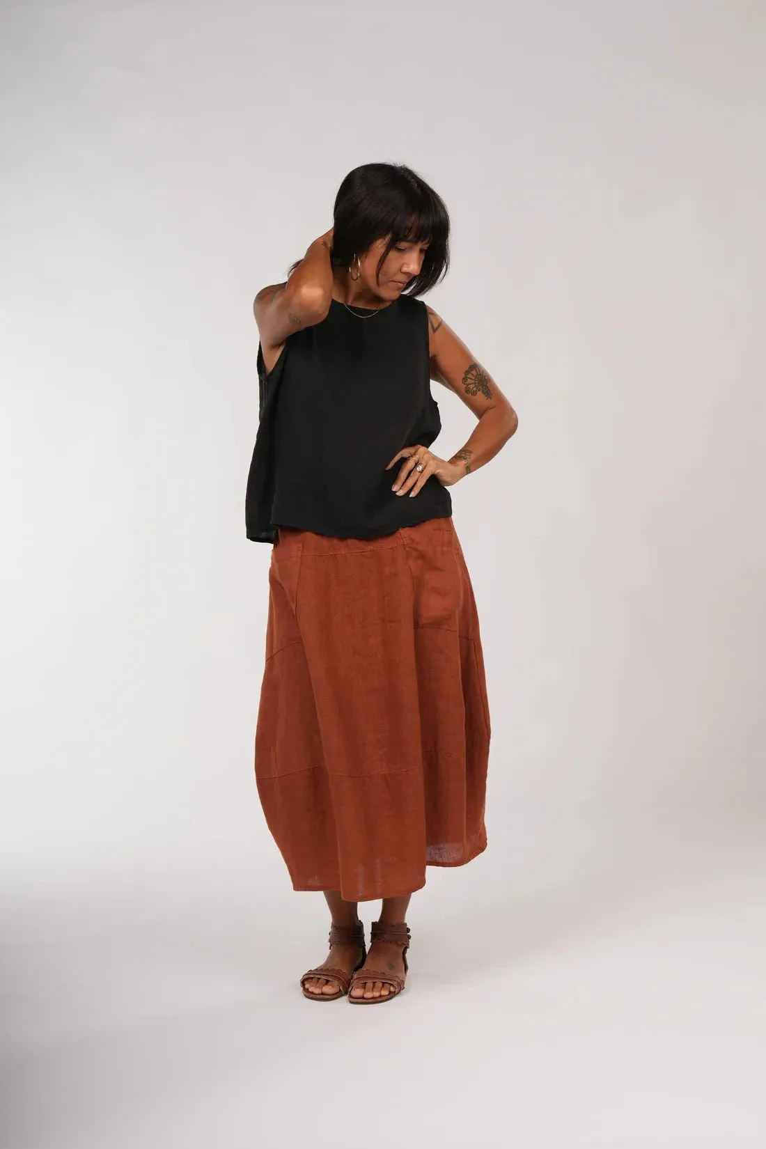 Montaigne Tulip Linen Skirt
