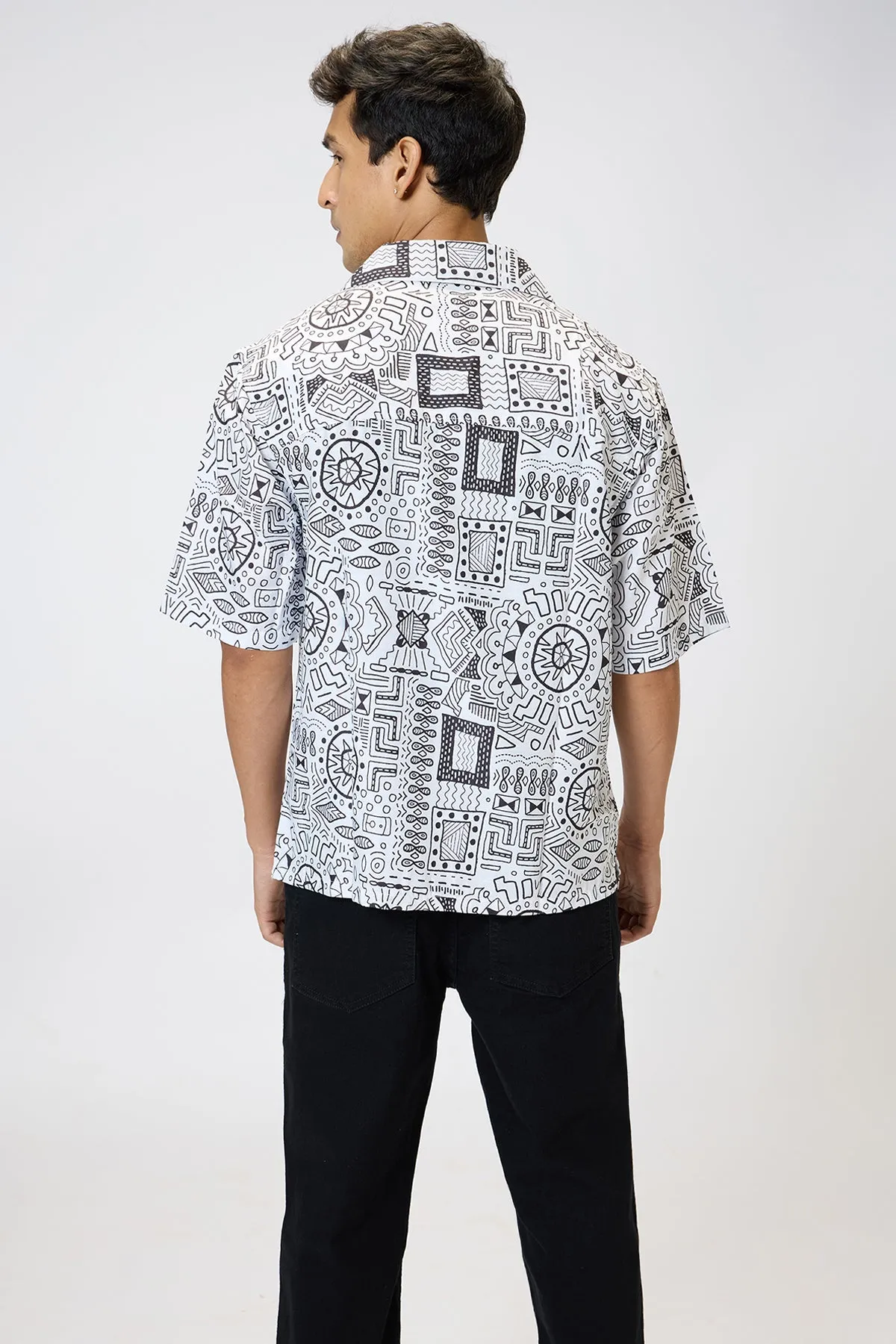 Neo Aztec Men's Resort Collar Shirt