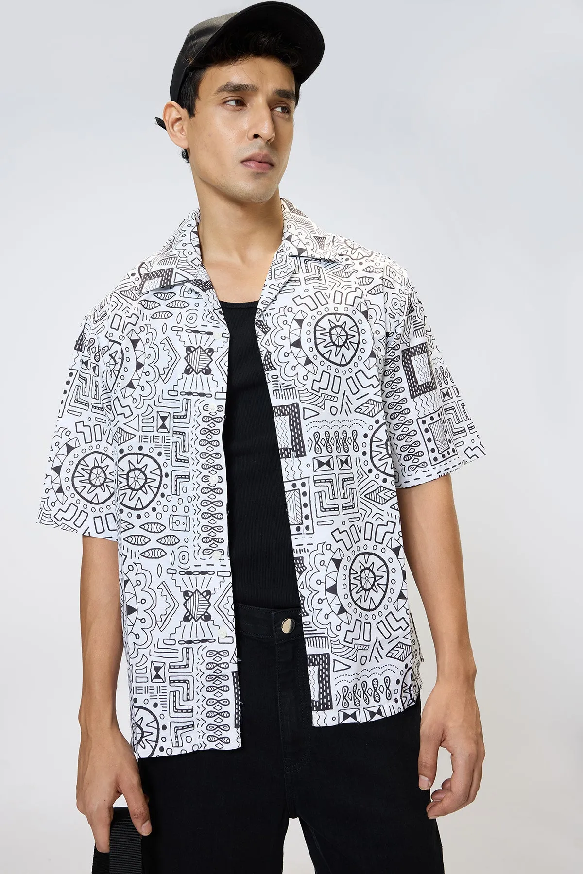 Neo Aztec Men's Resort Collar Shirt