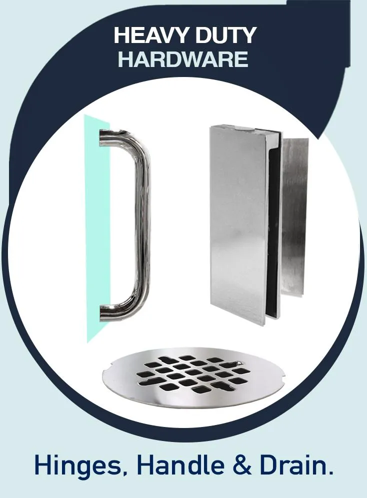 Newport Mosaic Natural Buff Small Alcove Shower Enclosure Kit
