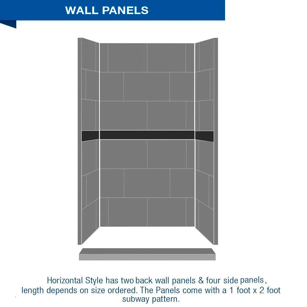 Newport Mosaic Natural Buff Small Alcove Shower Enclosure Kit