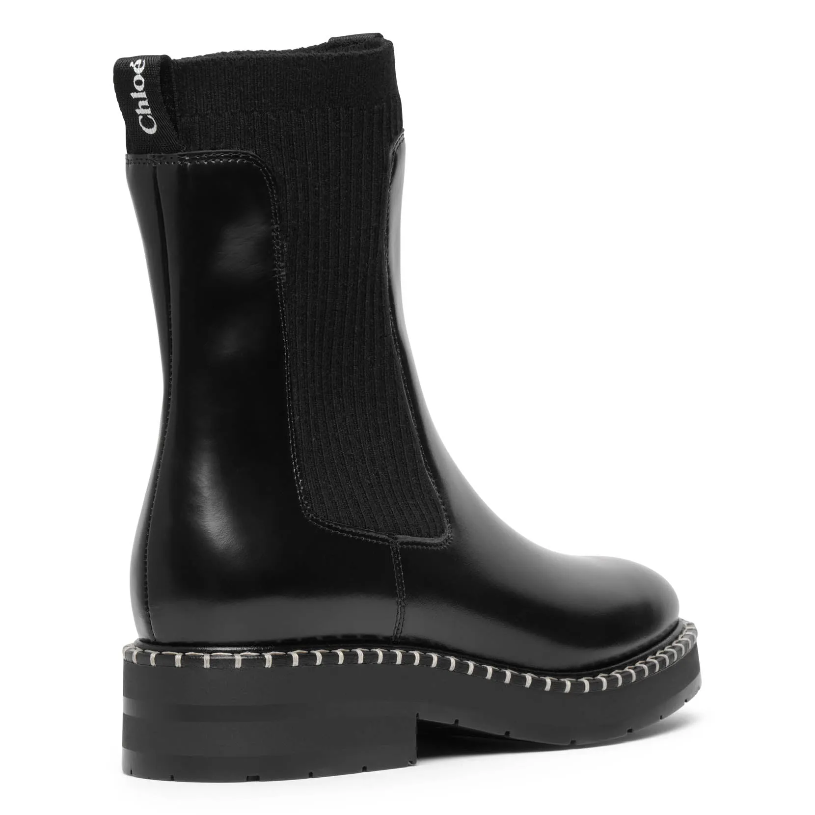 Noua black leather ankle boots
