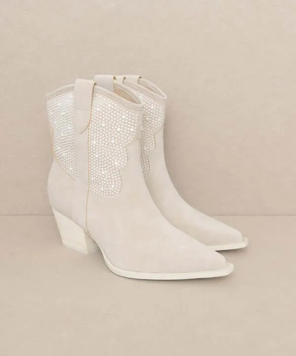 OASIS SOCIETY Cannes - Pearl Studded Western Boots