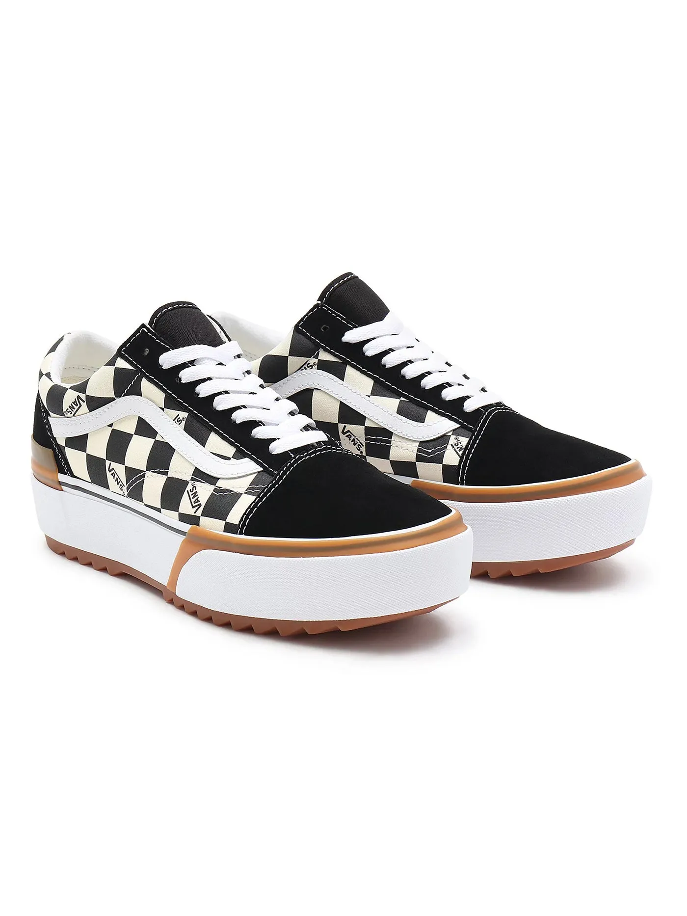 Old Skool Stacked (Check)Multi/True White Shoes