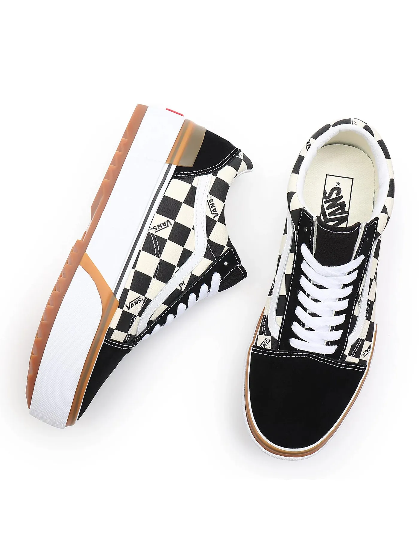 Old Skool Stacked (Check)Multi/True White Shoes