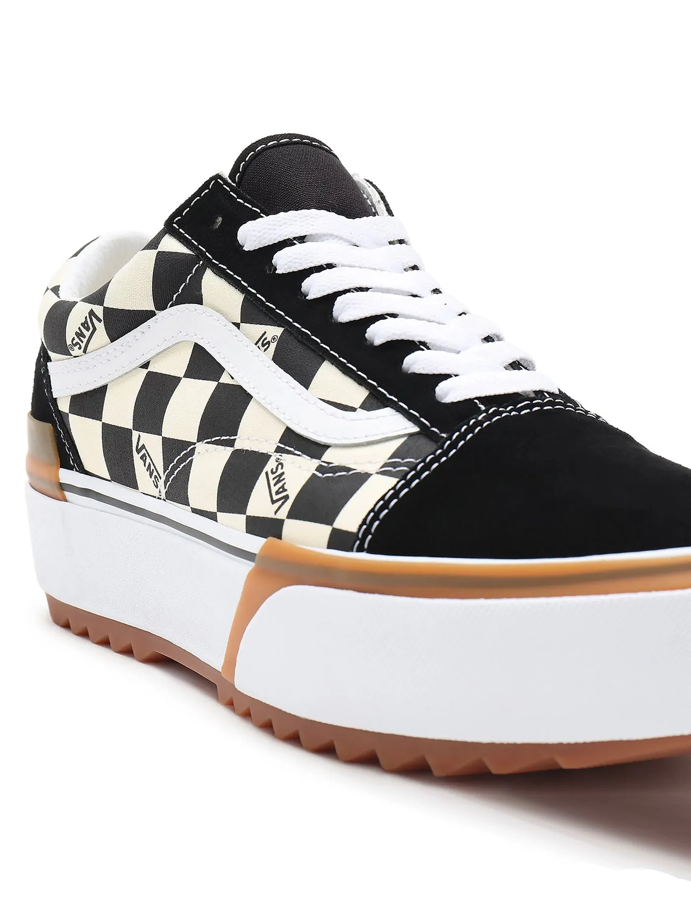 Old Skool Stacked (Check)Multi/True White Shoes