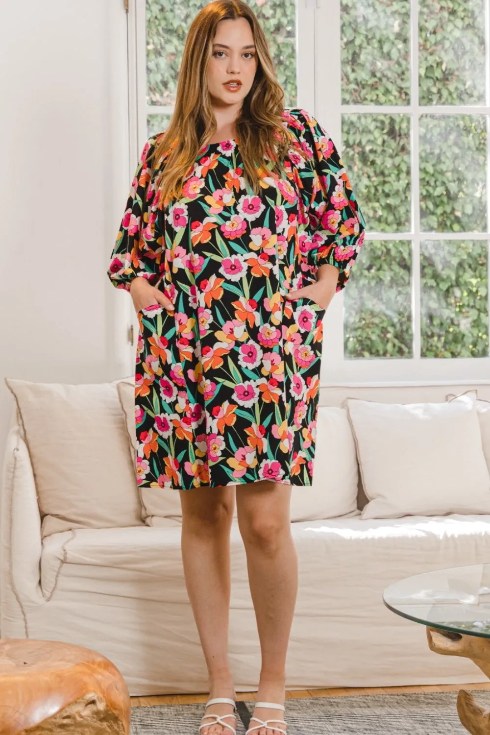 Olivia Floral Puff Sleeve Dress