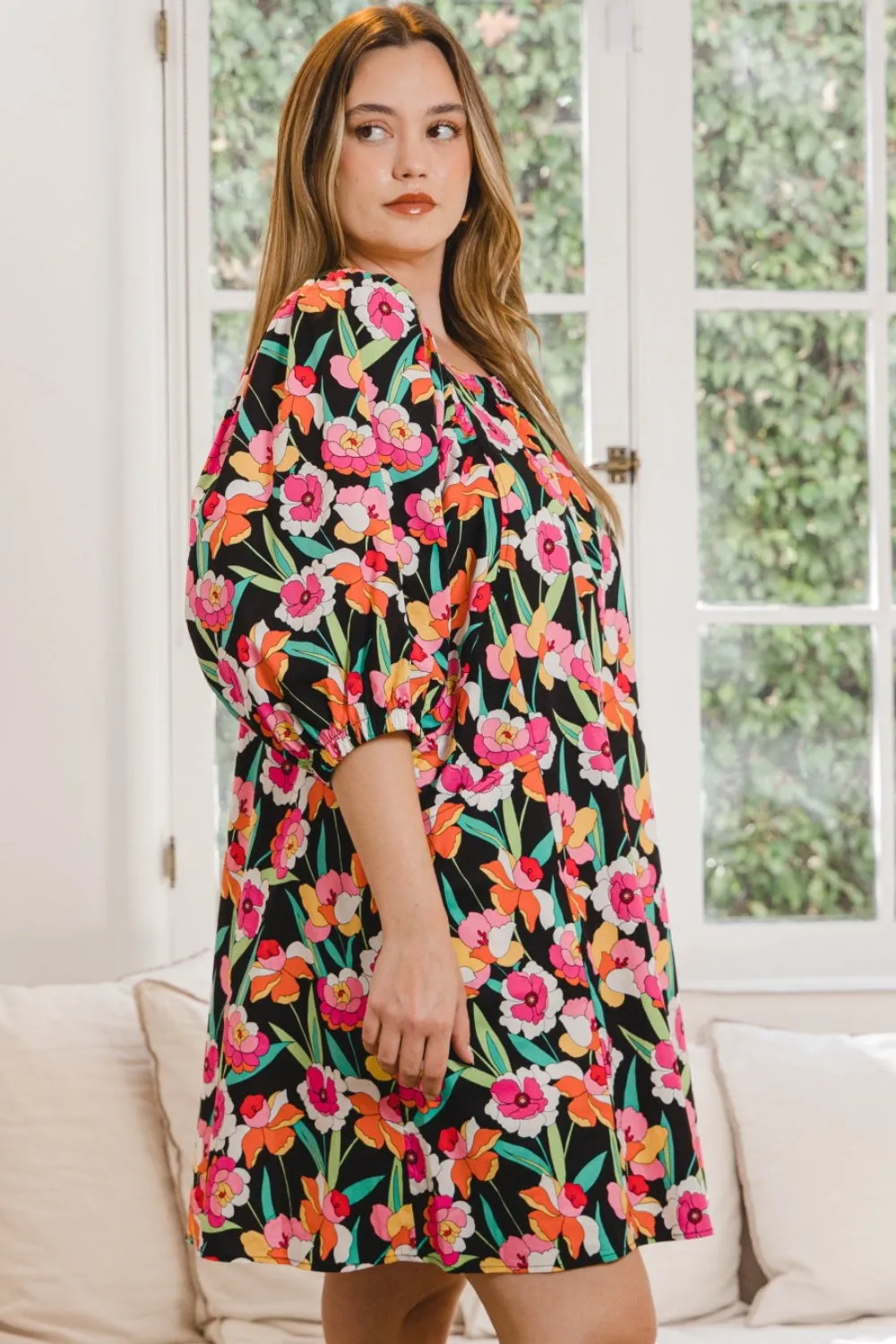 Olivia Floral Puff Sleeve Dress