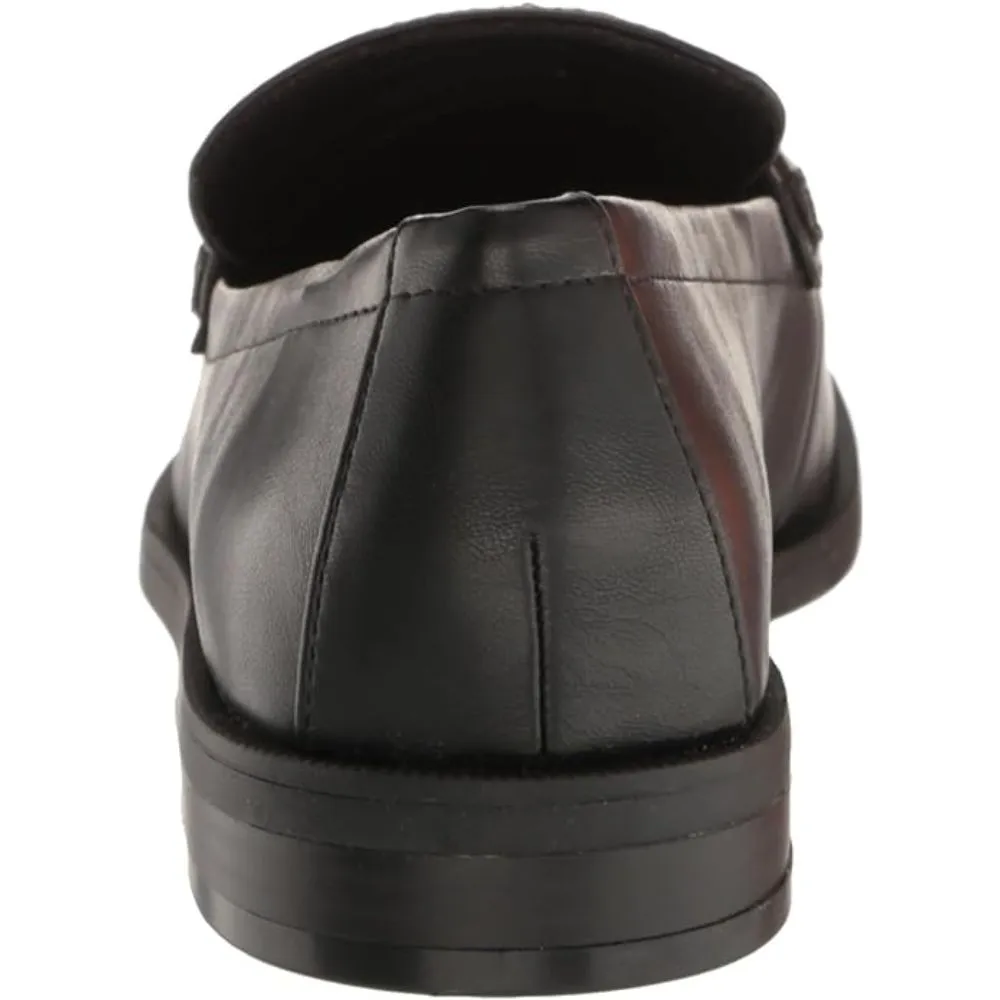 Pastry Black Leather Anne Klein Loafer Flats