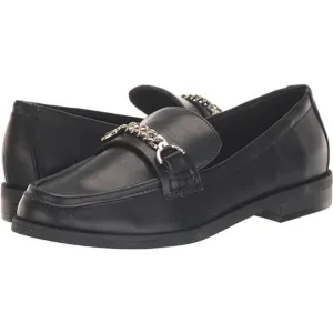 Pastry Black Leather Anne Klein Loafer Flats