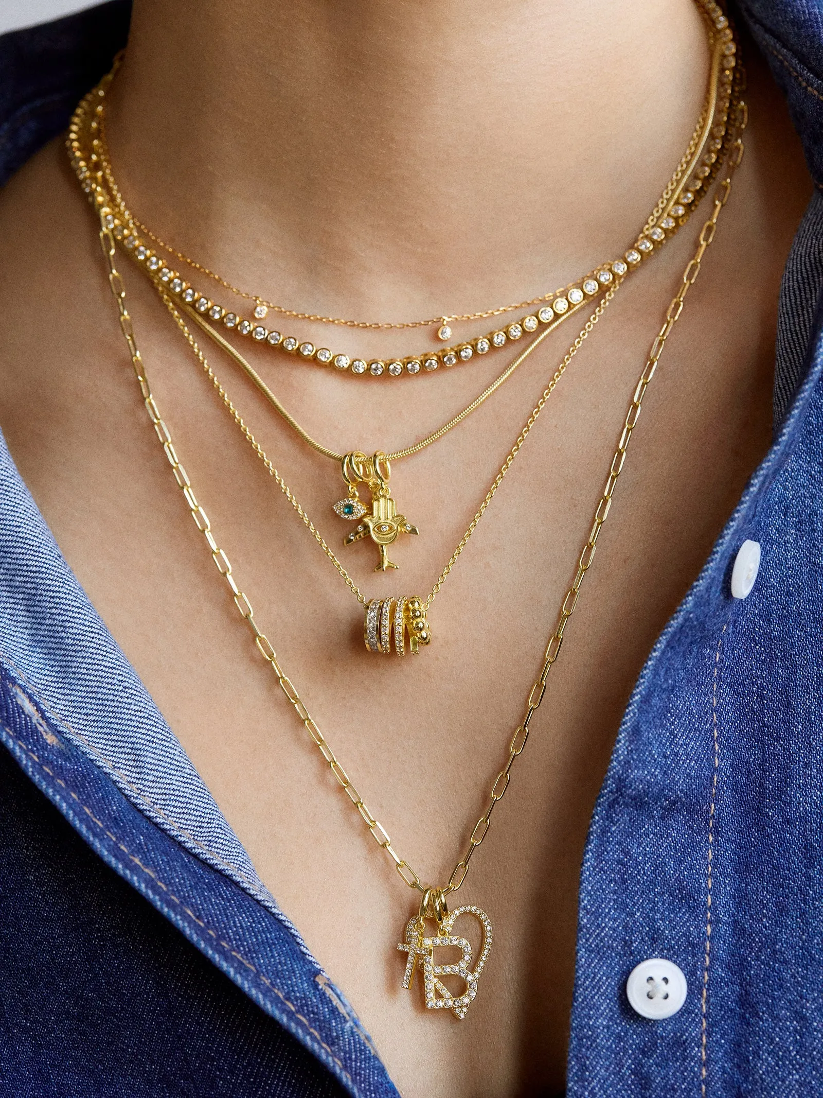 Pavé Initial Cluster Charm - I