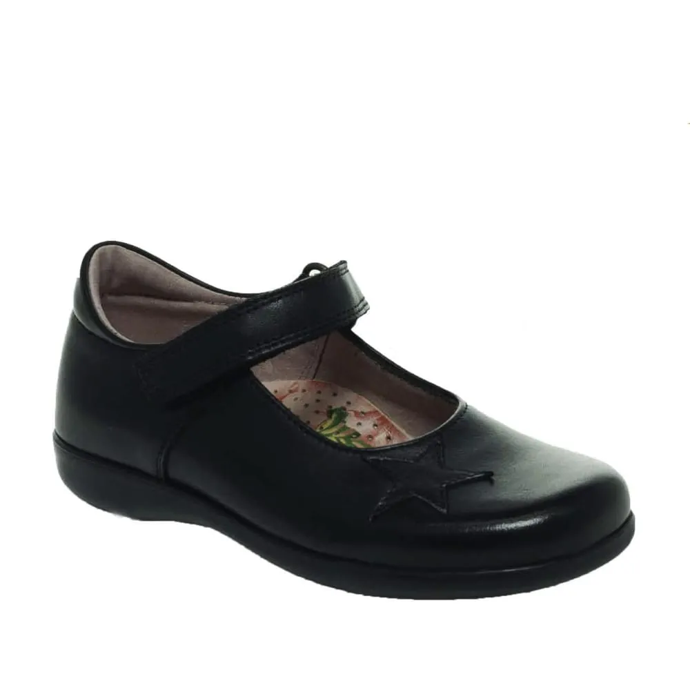 Petasil School Shoes | Belinda | Black Leather