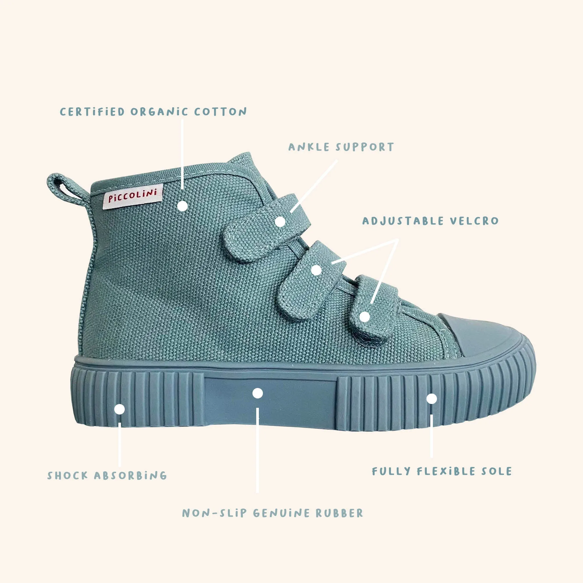 piccolini original high top sneaker - blue